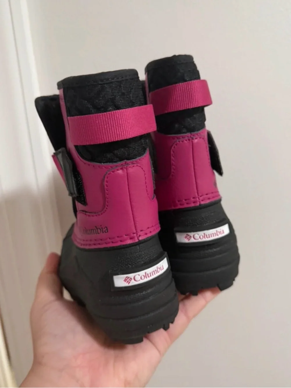 Columbia Kids' Magenta and Black Winter Rain & Snow Boots